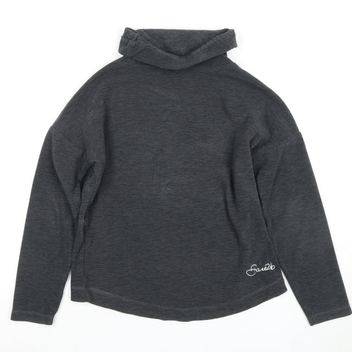 Dare 2B Boys Grey High Neck Pullover Sweatshirt with Logo