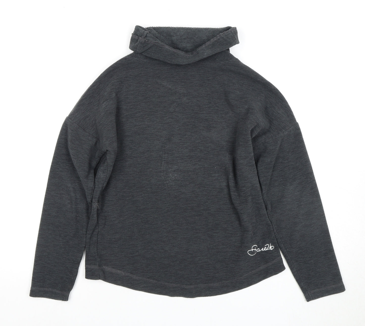 Dare 2B Boys Grey High Neck Pullover Sweatshirt with Logo