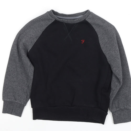 Farah Junior Boys Black Pullover Sweatshirt 6-7 Years