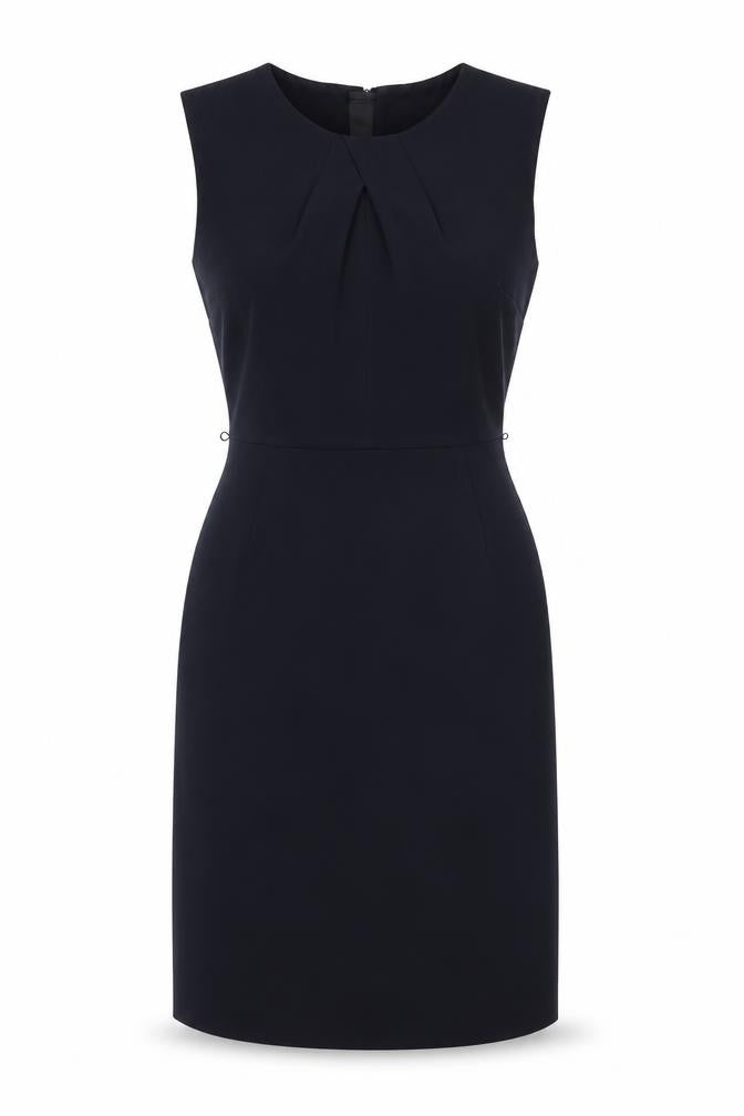 Front view of Jasper Conran Women's Black Sheath Dress, size 12