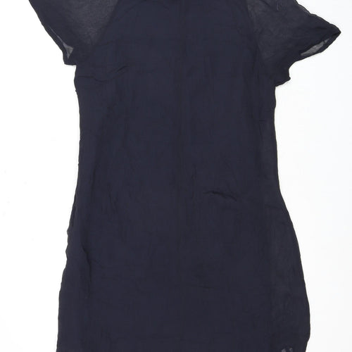 Rocha John Rocha Blue Embroidered Shift Dress, Size 10