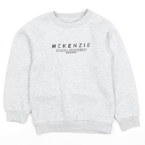 McKenzie Boys Grey Sweatshirt 7-8 Years Crew Neck