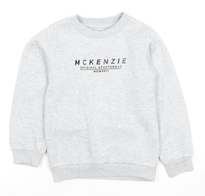 McKenzie Boys Grey Sweatshirt 7-8 Years Crew Neck