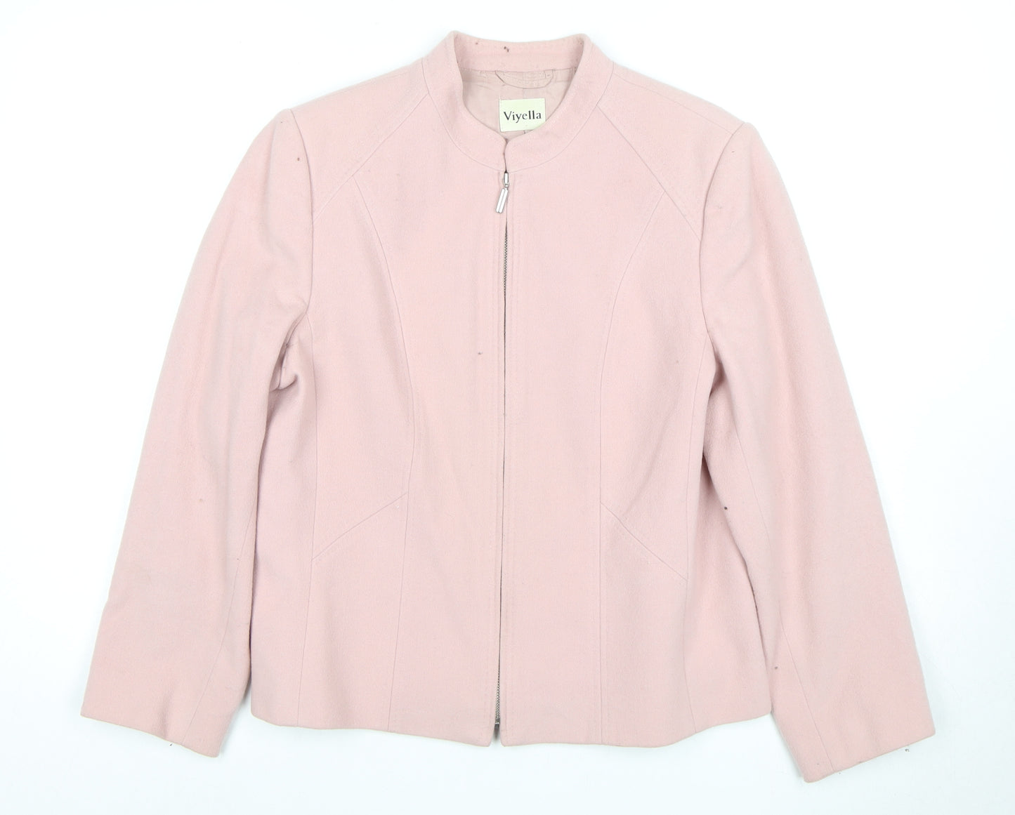 Viyella Women's Pink Wool Cashmere Jacket Size 12