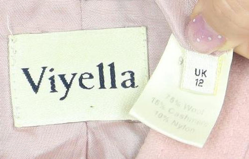 Viyella Women's Pink Wool Cashmere Jacket Size 12