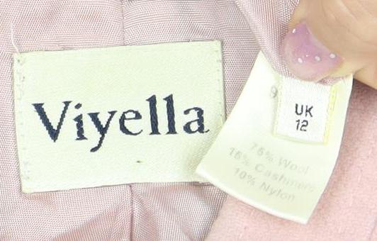 Viyella Women's Pink Wool Cashmere Jacket Size 12