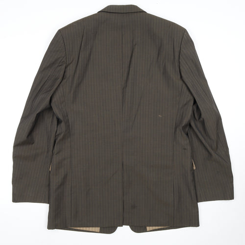 Hugo Boss Men's Brown Striped Blazer, Size 40