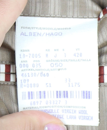 Hugo Boss Men's Brown Striped Blazer, Size 40