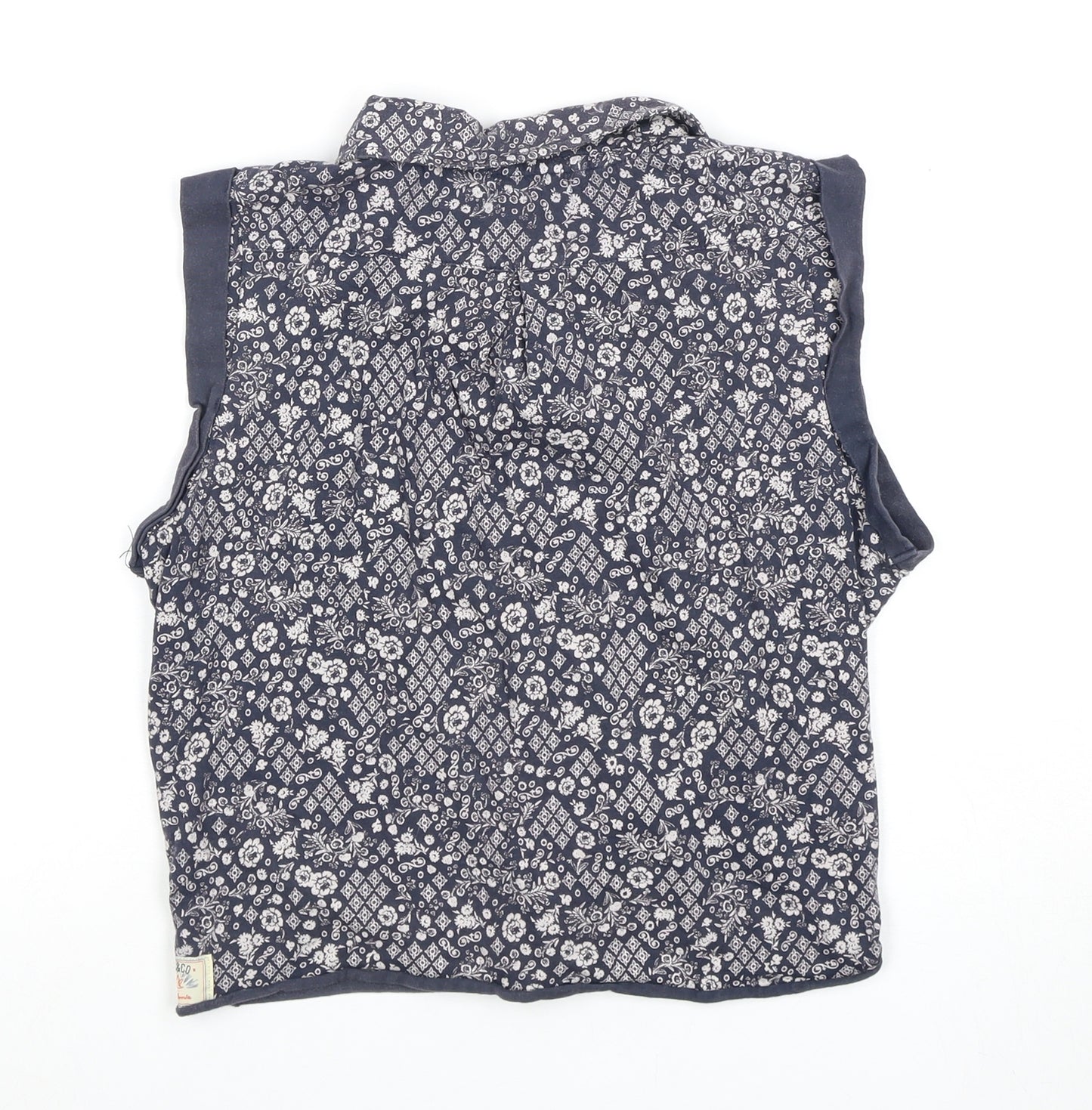 SoulCal & Co Women's Blue Floral Button-Up Top, Size 10