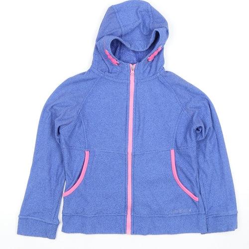 Peter Storm Girls Blue Hooded Jacket, 7-8 Years, Casual Style