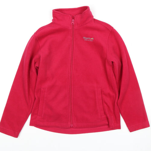 Regatta Girls Red Fleece Jacket, 10Y, Casual Comfort
