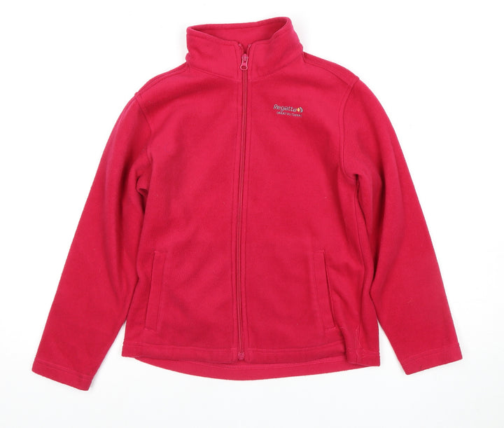 Regatta Girls Red Fleece Jacket, 10Y, Casual Comfort
