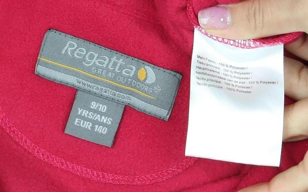 Regatta Girls Red Fleece Jacket, 10Y, Casual Comfort