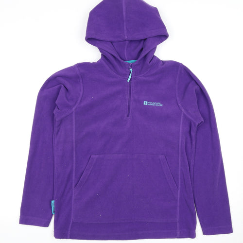 Mountain Warehouse Girls Purple Fleece Hoodie, Size 14