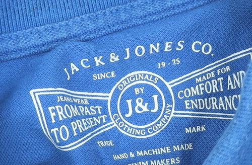 Jack & Jones Men's Blue Polo Shirt Small