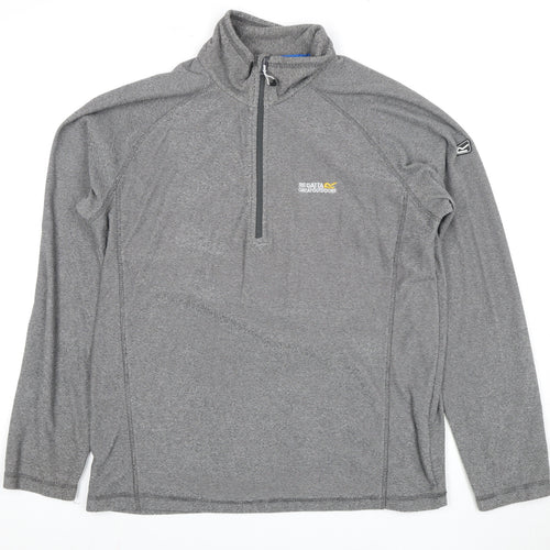 Regatta Men's Grey 1/4 Zip Sweatshirt Size L