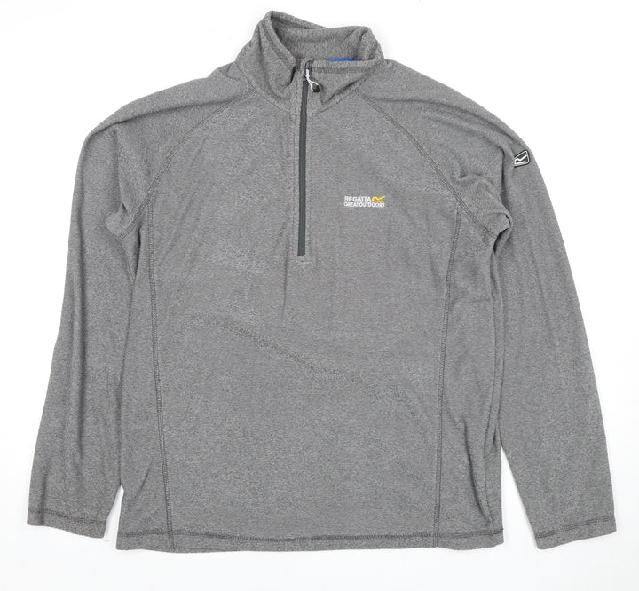 Regatta Men's Grey 1/4 Zip Sweatshirt Size L