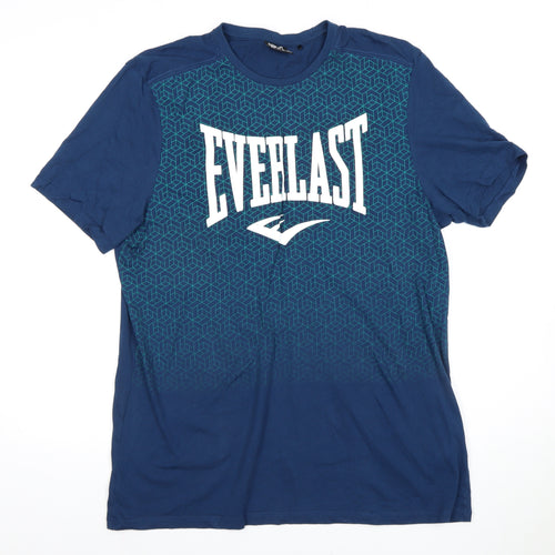 Everlast Blue XXL Cotton Crew Neck Men's T-Shirt