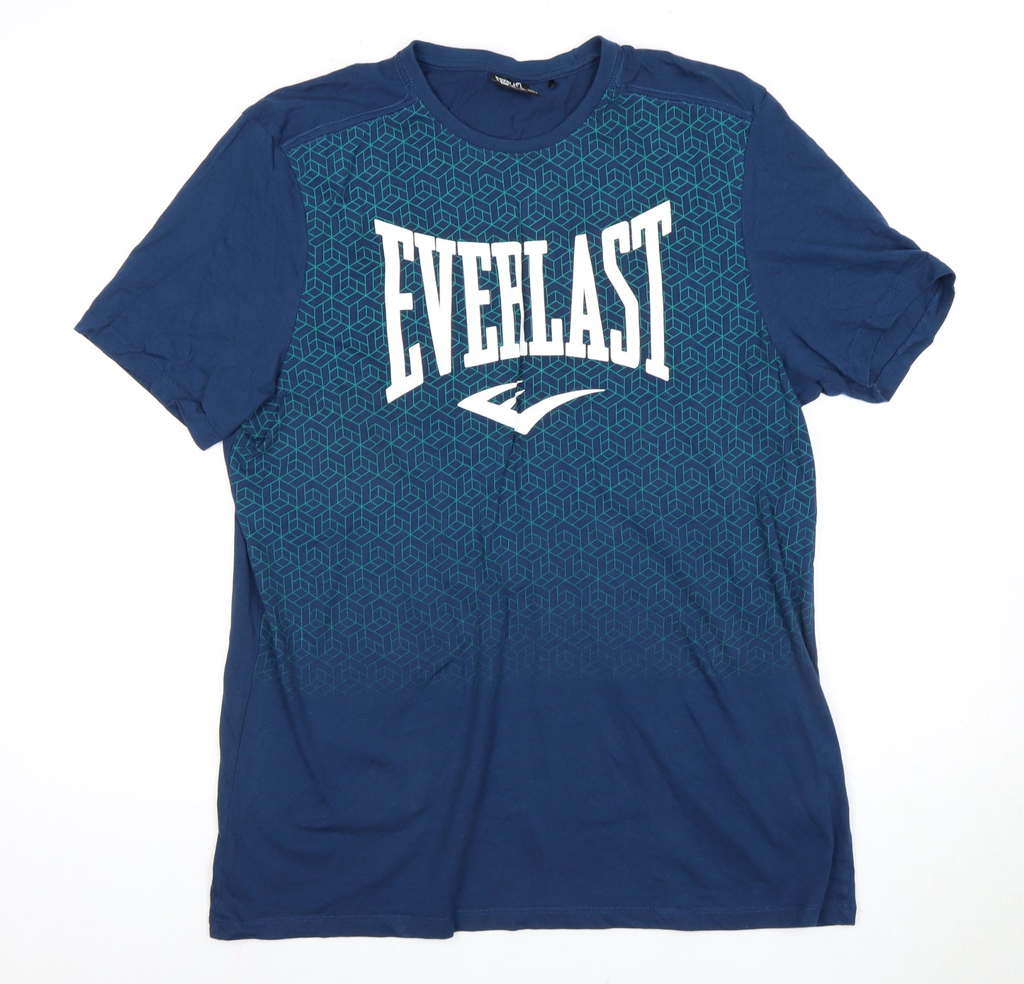 Everlast Blue XXL Cotton Crew Neck Men's T-Shirt