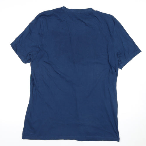 Everlast Blue XXL Cotton Crew Neck Men's T-Shirt
