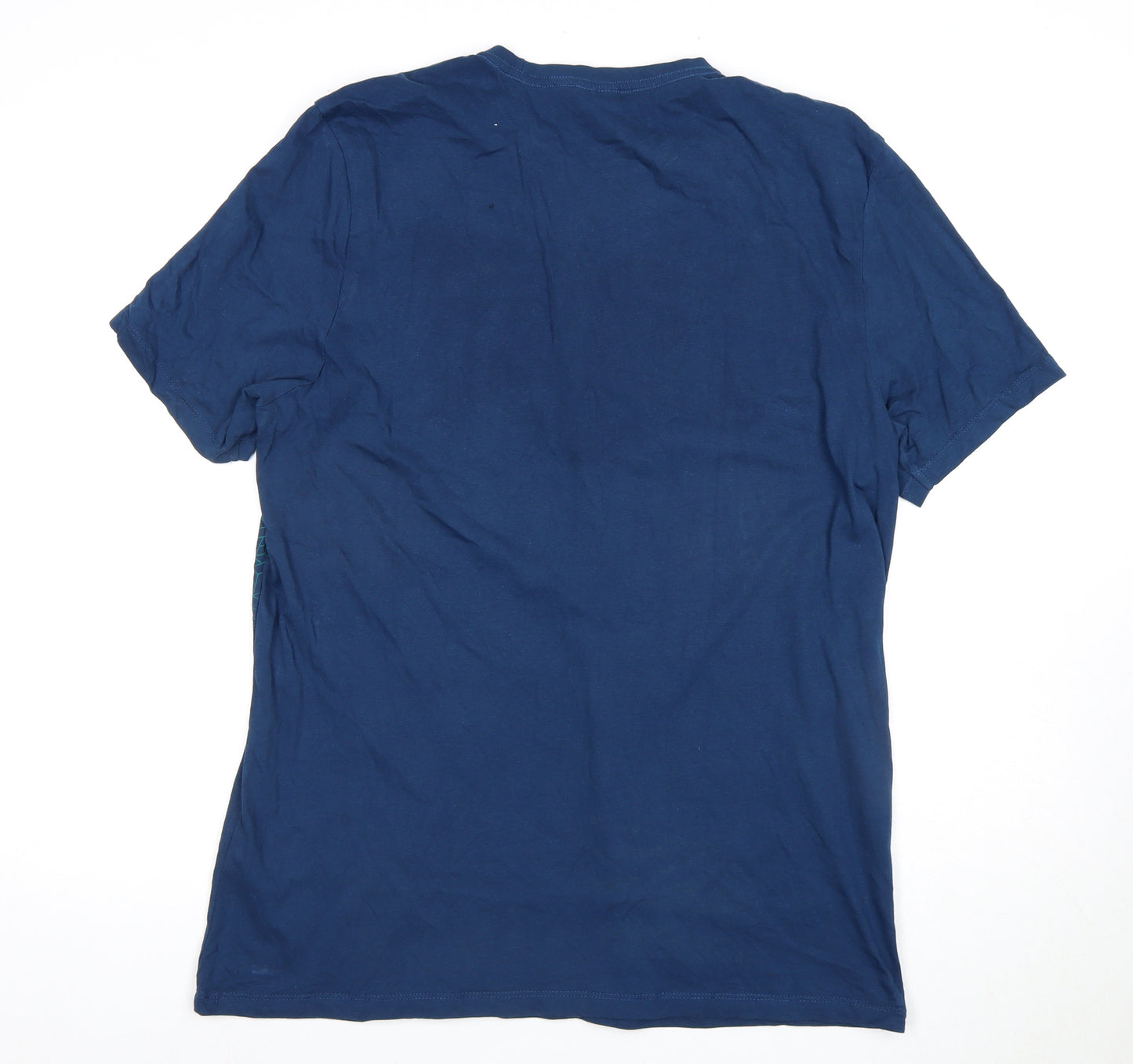Everlast Blue XXL Cotton Crew Neck Men's T-Shirt