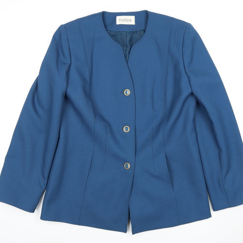 Eastex Women's Blue Blazer, Size 10, Mid-Length Lined