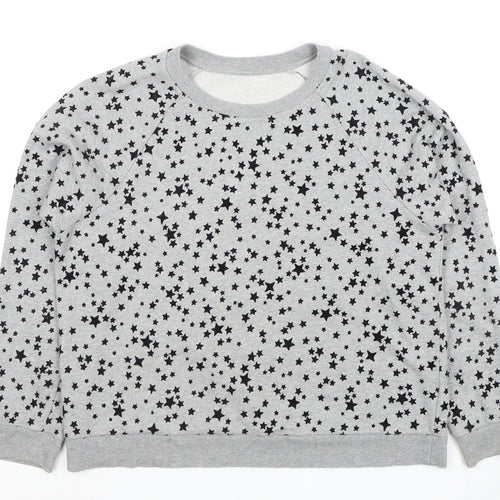 Whistles Women's Grey Star Pullover Sweatshirt M