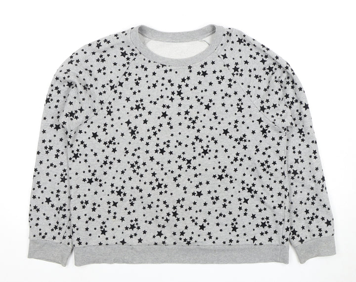 Whistles Women's Grey Star Pullover Sweatshirt M