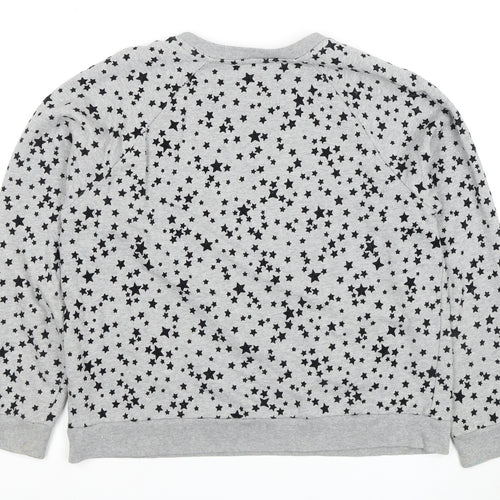Whistles Women's Grey Star Pullover Sweatshirt M