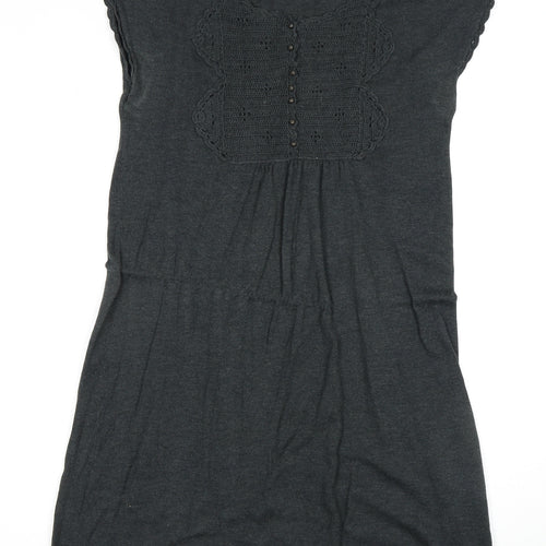 Massimo Dutti Women's Grey Knit Dress Size S