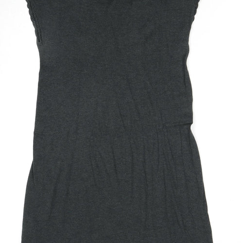 Massimo Dutti Women's Grey Knit Dress Size S
