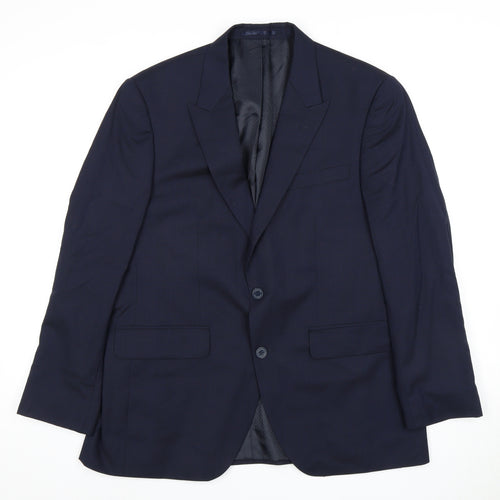 Jaeger Men's Blue Wool Blazer 40S