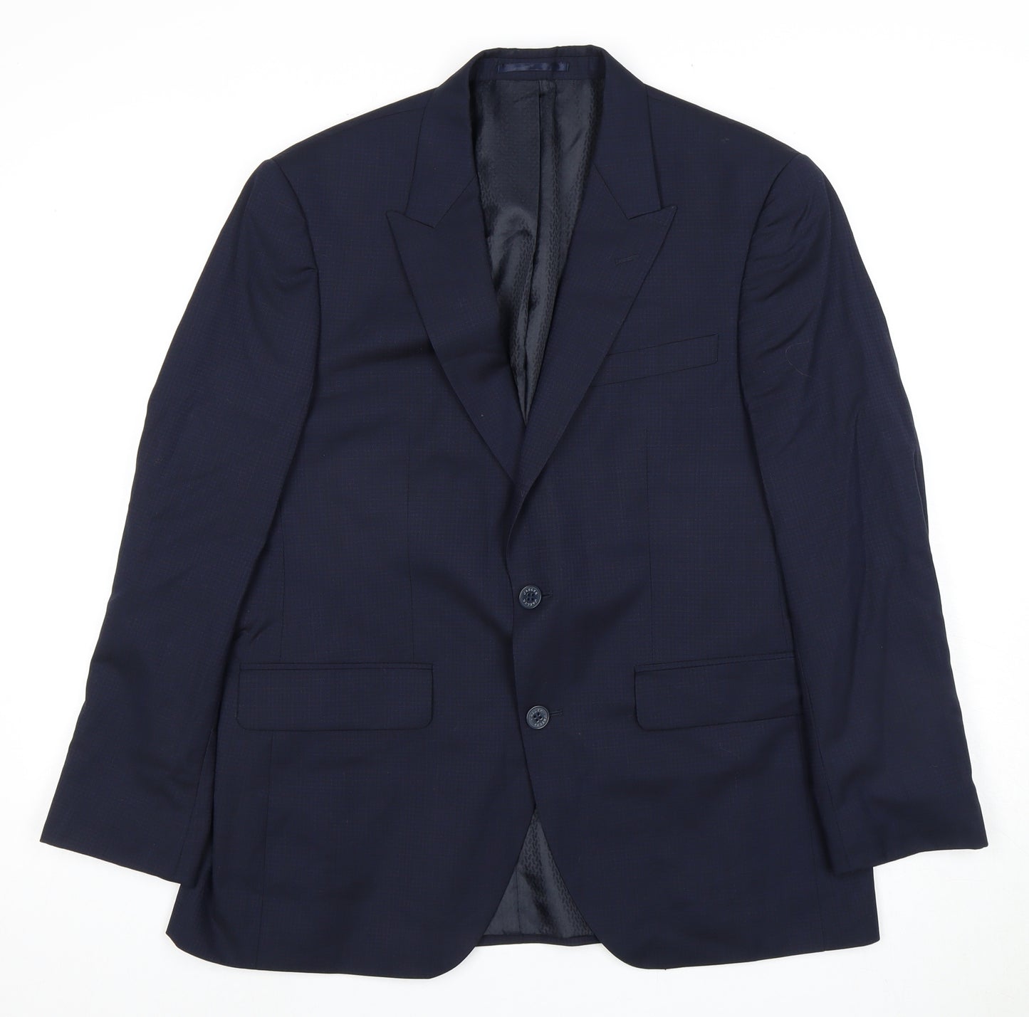 Jaeger Men's Blue Wool Blazer 40S