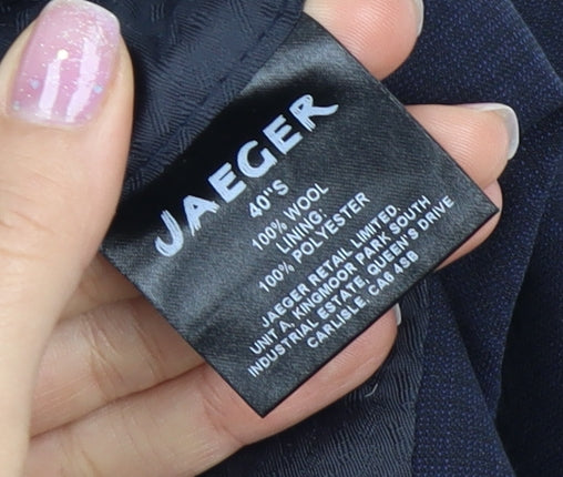 Jaeger Men's Blue Wool Blazer 40S