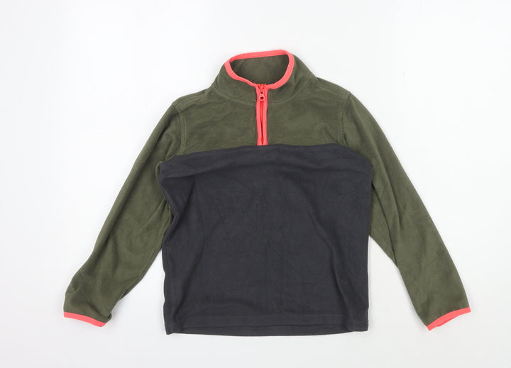 OshKosh B'gosh Girls Green Full Zip Fleece Sweatshirt 7 Years
