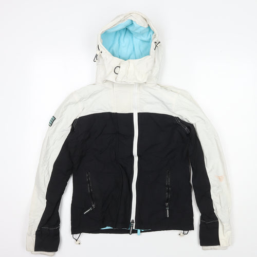 Superdry Women's Black White Windbreaker Jacket Size S