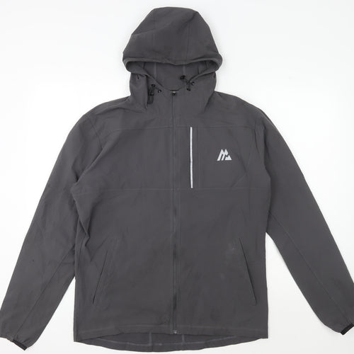 Montirex Men's Black Hooded Basic Jacket M