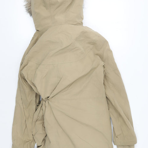 Oasis Women's Beige Parka - M, Hooded Winter Coat