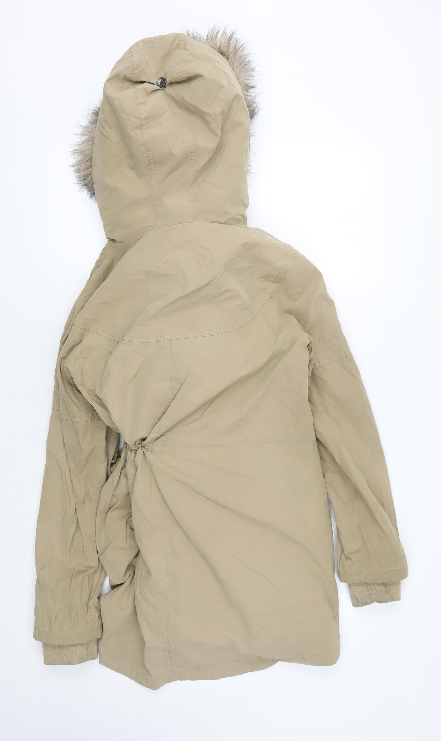 Oasis Women's Beige Parka - M, Hooded Winter Coat