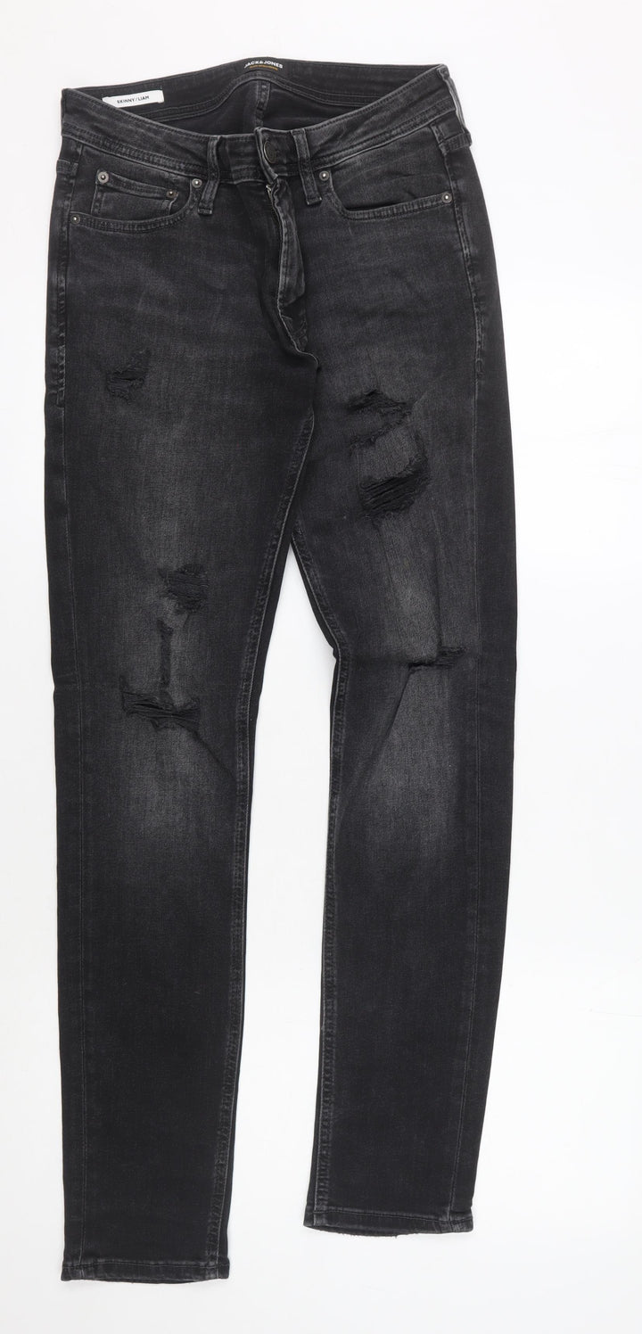 Jack & Jones Men’s Black Skinny Jeans Size 31
