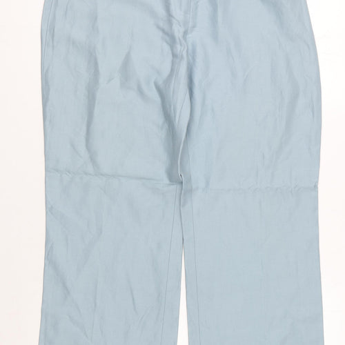 Laura Ashley Women's Blue Straight Trousers Size 14