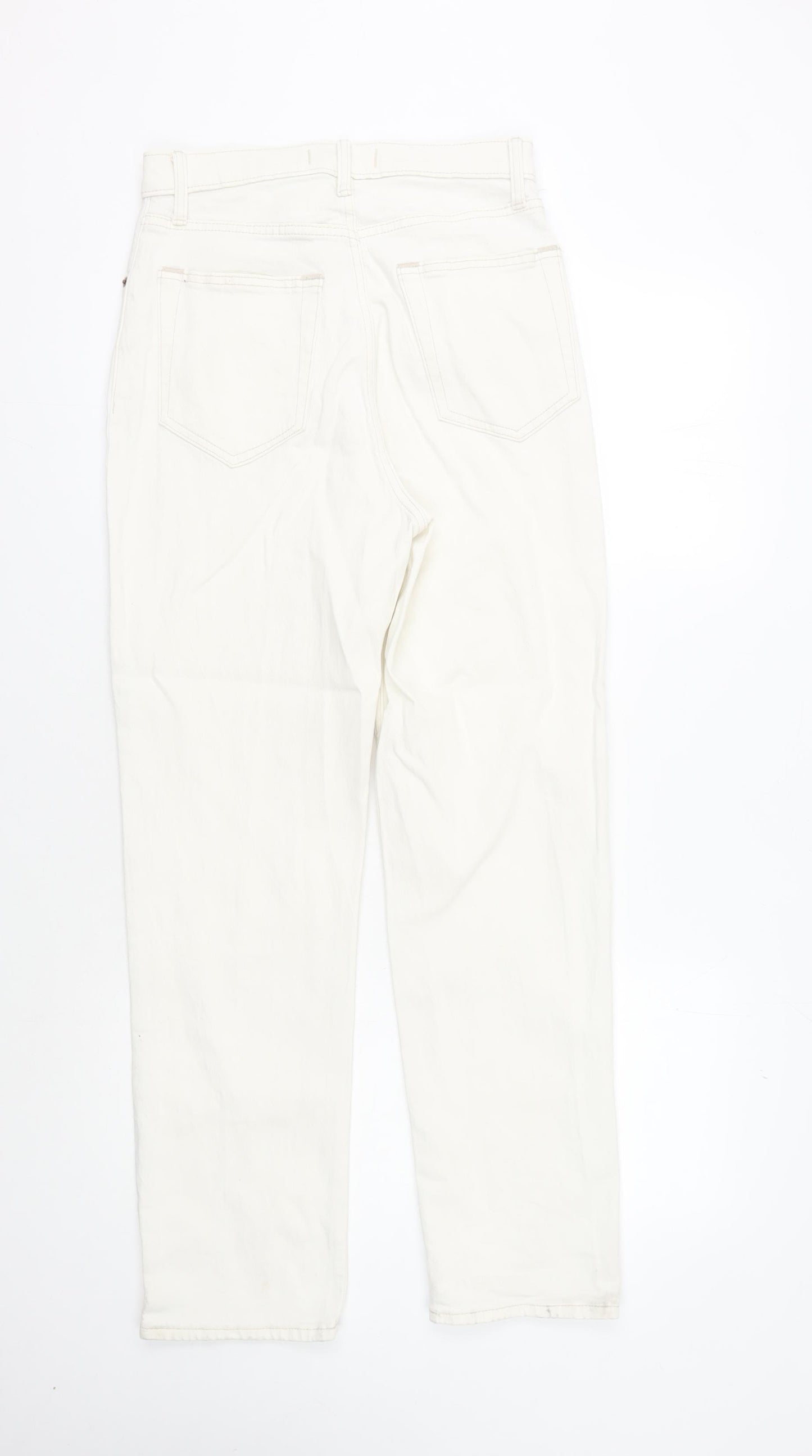 Abercrombie & Fitch Women's Ivory Straight Jeans Size 8L