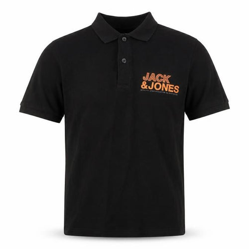 Jack & Jones Men's Black Polo Shirt S Short Sleeve Logo