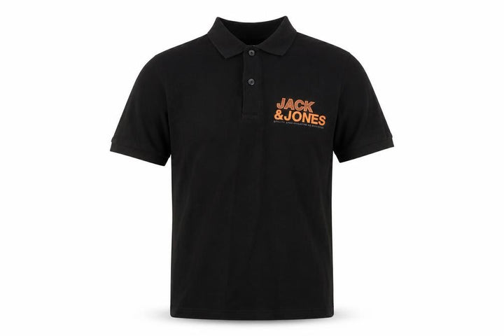Jack & Jones Men's Black Polo Shirt S Short Sleeve Logo