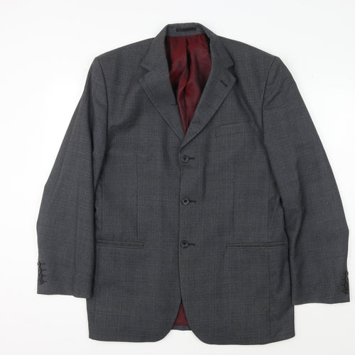 Dehavilland Men's Grey Check Regular Fit Blazer 40R