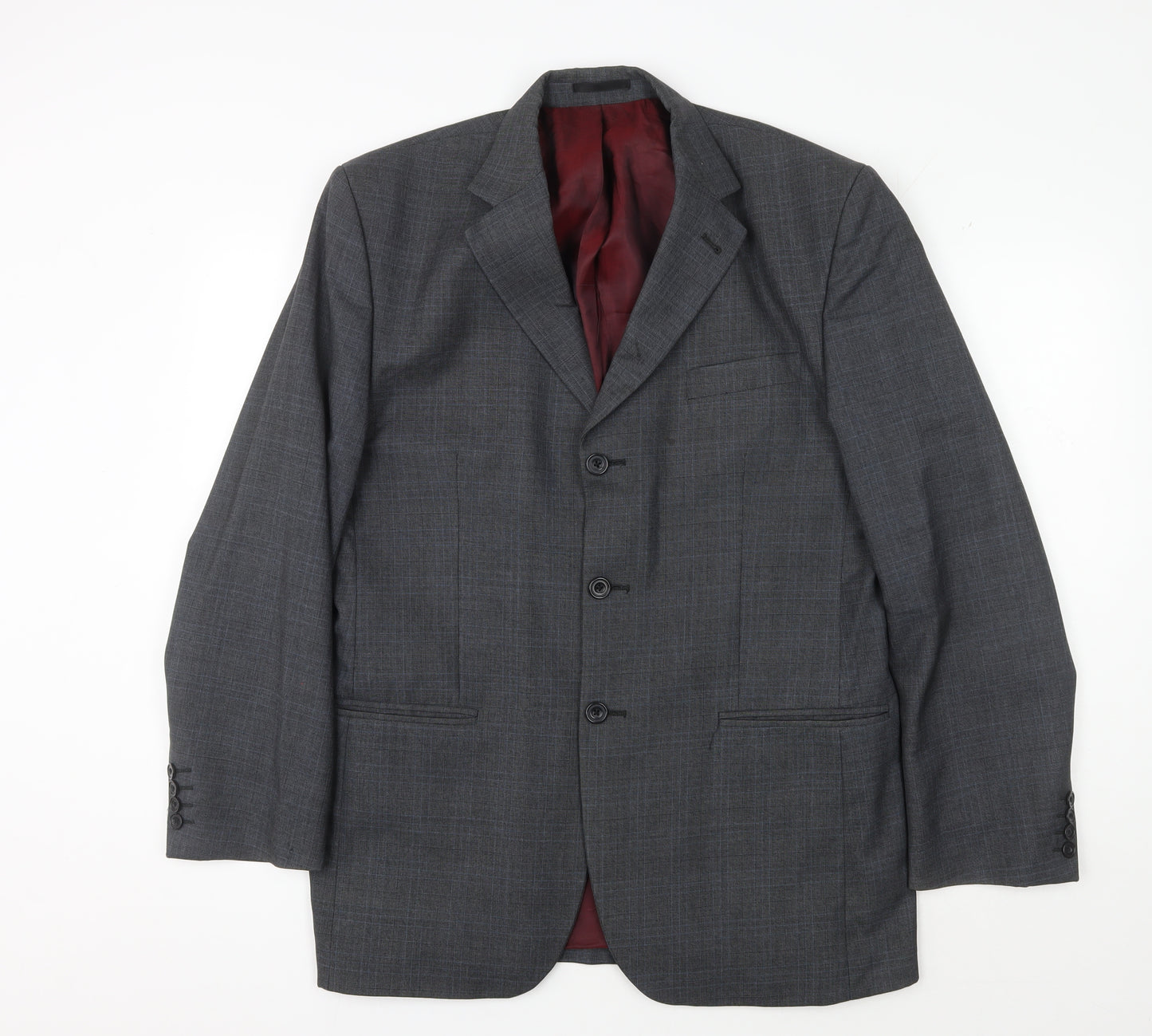 Dehavilland Men's Grey Check Regular Fit Blazer 40R