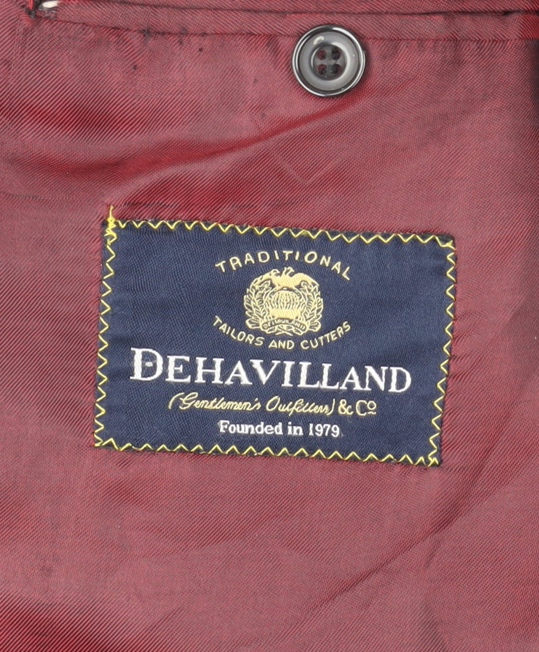 Dehavilland Men's Grey Check Regular Fit Blazer 40R