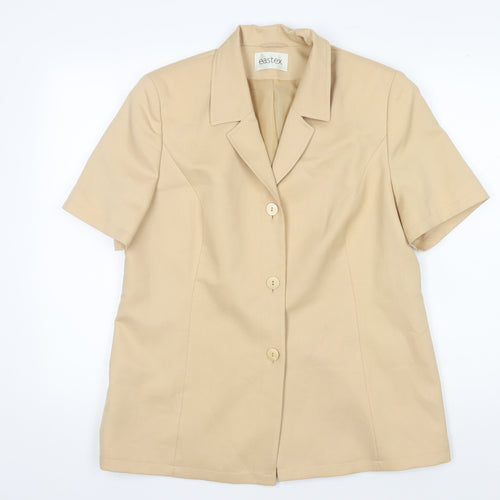 Eastex Beige Women's Blazer Size 14 Short Sleeve