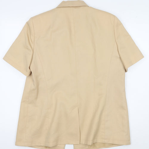 Eastex Beige Women's Blazer Size 14 Short Sleeve
