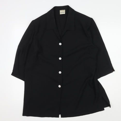 Eastex Women's Black Button-Up Shirt, Size 16